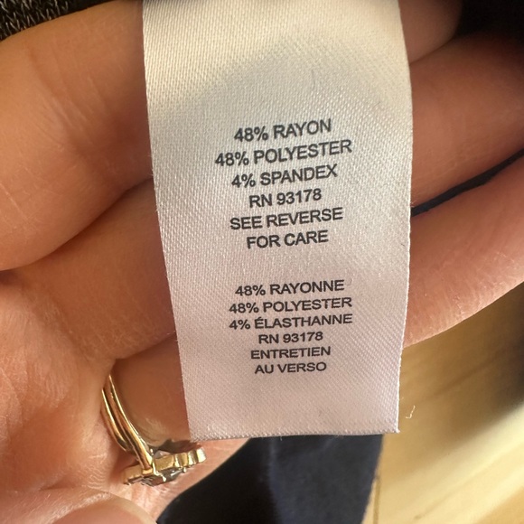 Tahari Navy and Gray Knit Top, Raglan long sleeve small Casual Costal Preppy - Picture 6 of 9